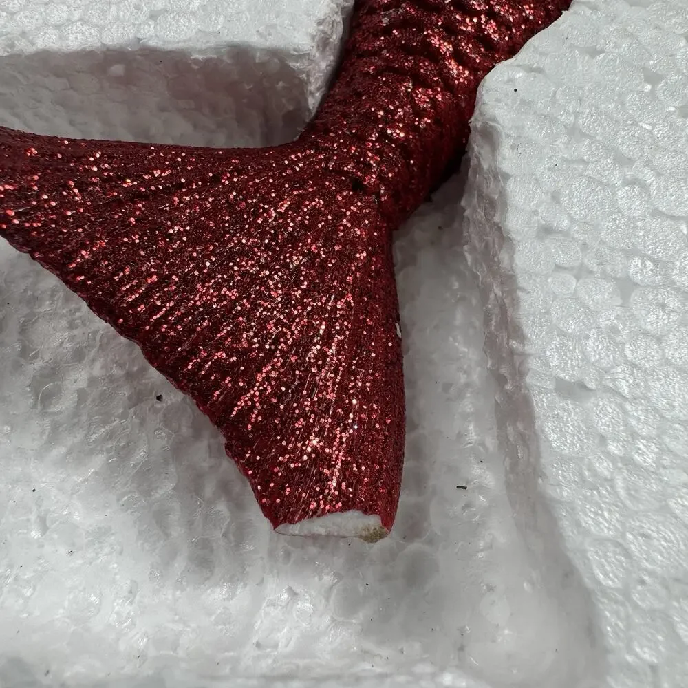 December Diamonds 2013 King Neptune Merman Ornament Red Glitter 55-90815 Fantasy